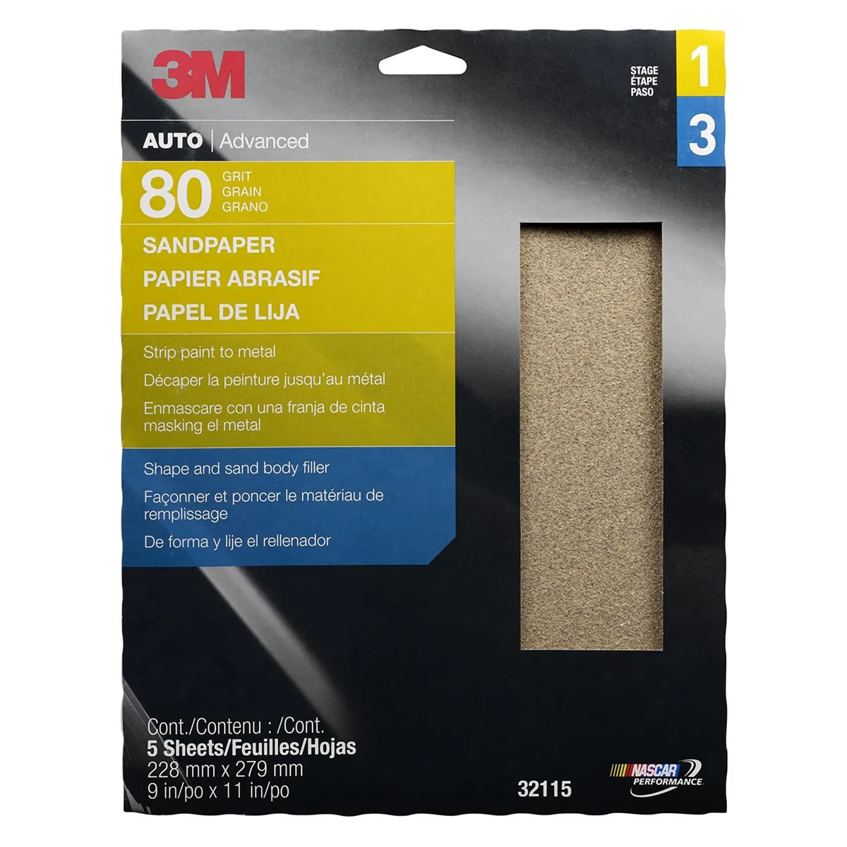 3M PRODUCTION PAPER SHEETS 9"X 11" 80D 5/PK 10PKS/CS