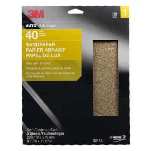 3M PRODUCTION PAPER SHEETS 9"X 11" 40D 5/PK 10PKS/CS
