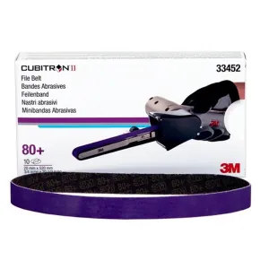 3M Cubitron II 33452 786F Series File Belt, 3/4 in W x 20-1/2 in L, 80+ Grit, Purple