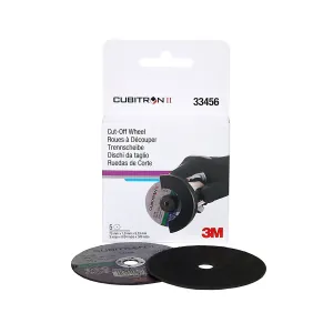 3M Cubitron II Cut-Off Wheel 75mmx1mmx9.53mm (3"x.04"x3/8") 5 wheels/cart 6 cart/case