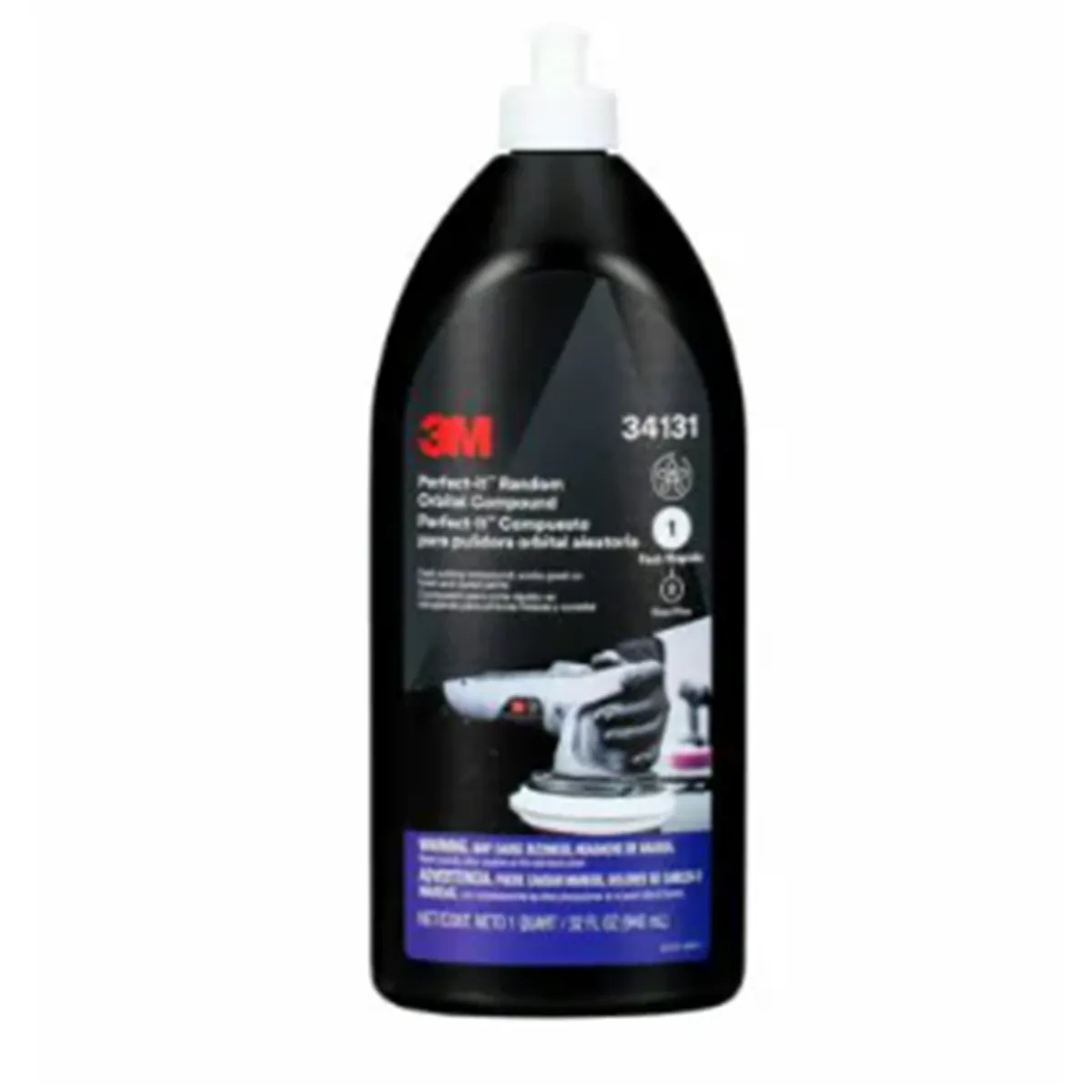 3M™ Perfect-It™ Random Orbital Compound 34131, 1 Quart (32 fl oz/946 mL), 6/Case