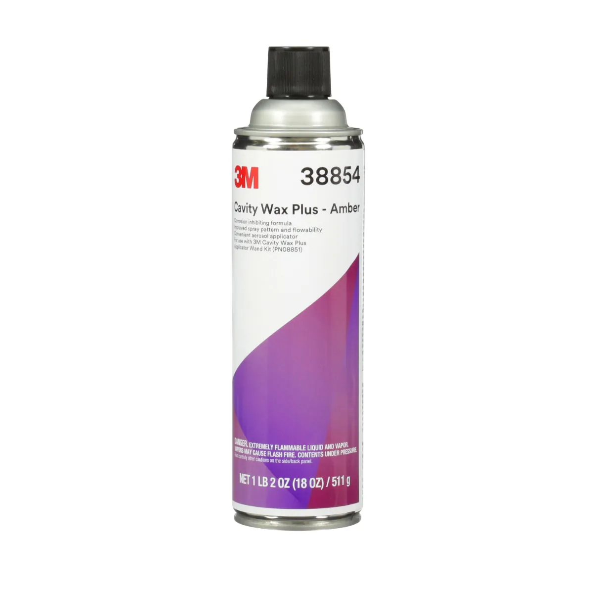 3M 38854 Anti-Corrosion Coating, 18 oz Aerosol Can, Liquid, Amber, 25 sq-ft Coverage