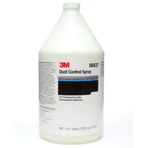 3M 6837 Dust Control Spray, 1 gal Bottle, White, Liquid
