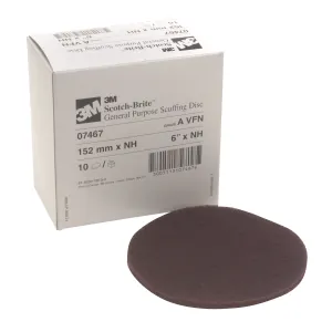 3M 6" MAROON SCUFF DISCS HOOKIT 10/BOX