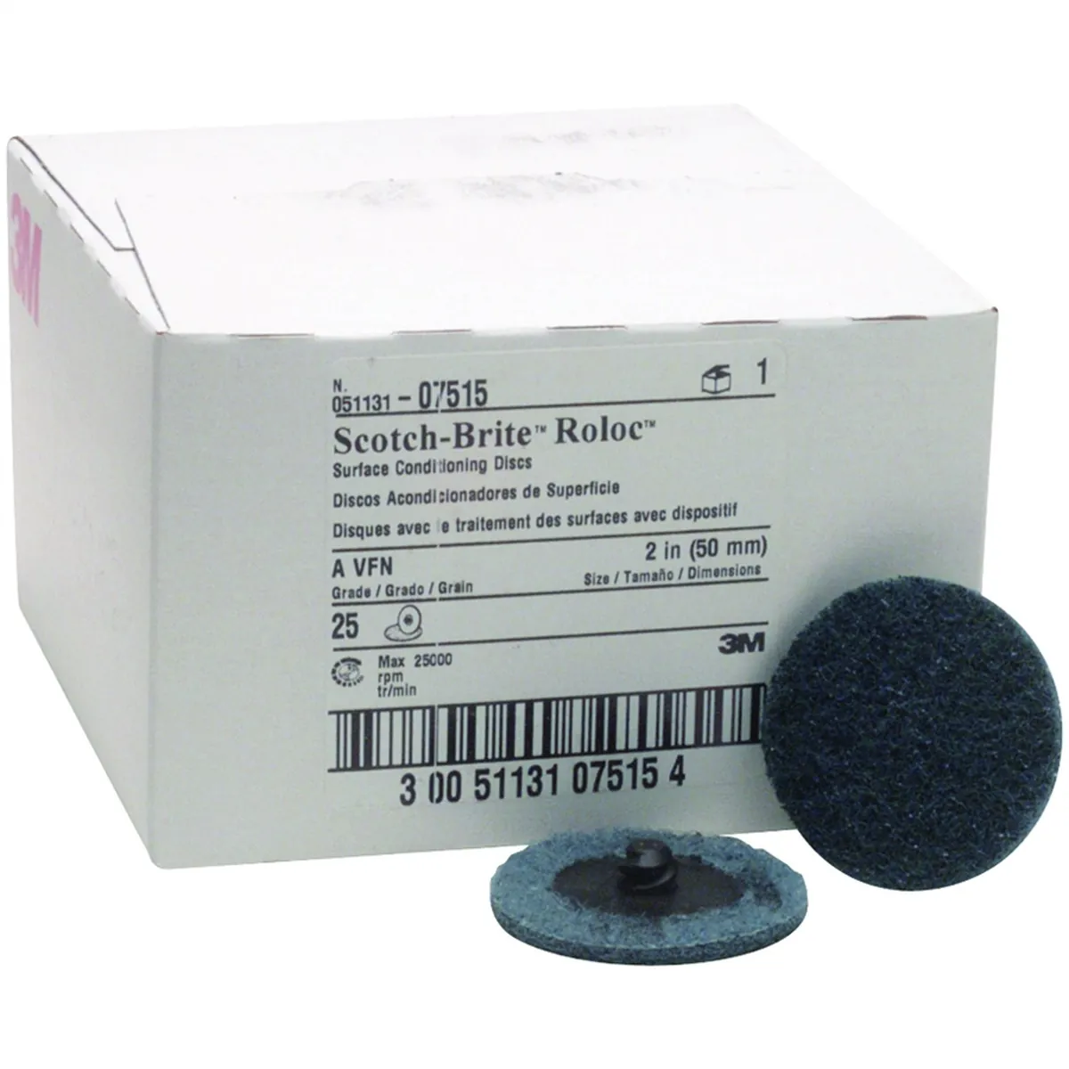 3M DISC ROLOC 2 VF 25/BX BLUE