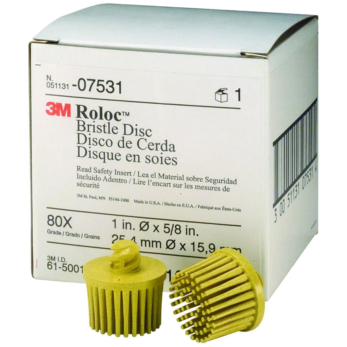 3M 1" 80 GRIT BRISTLE DISC