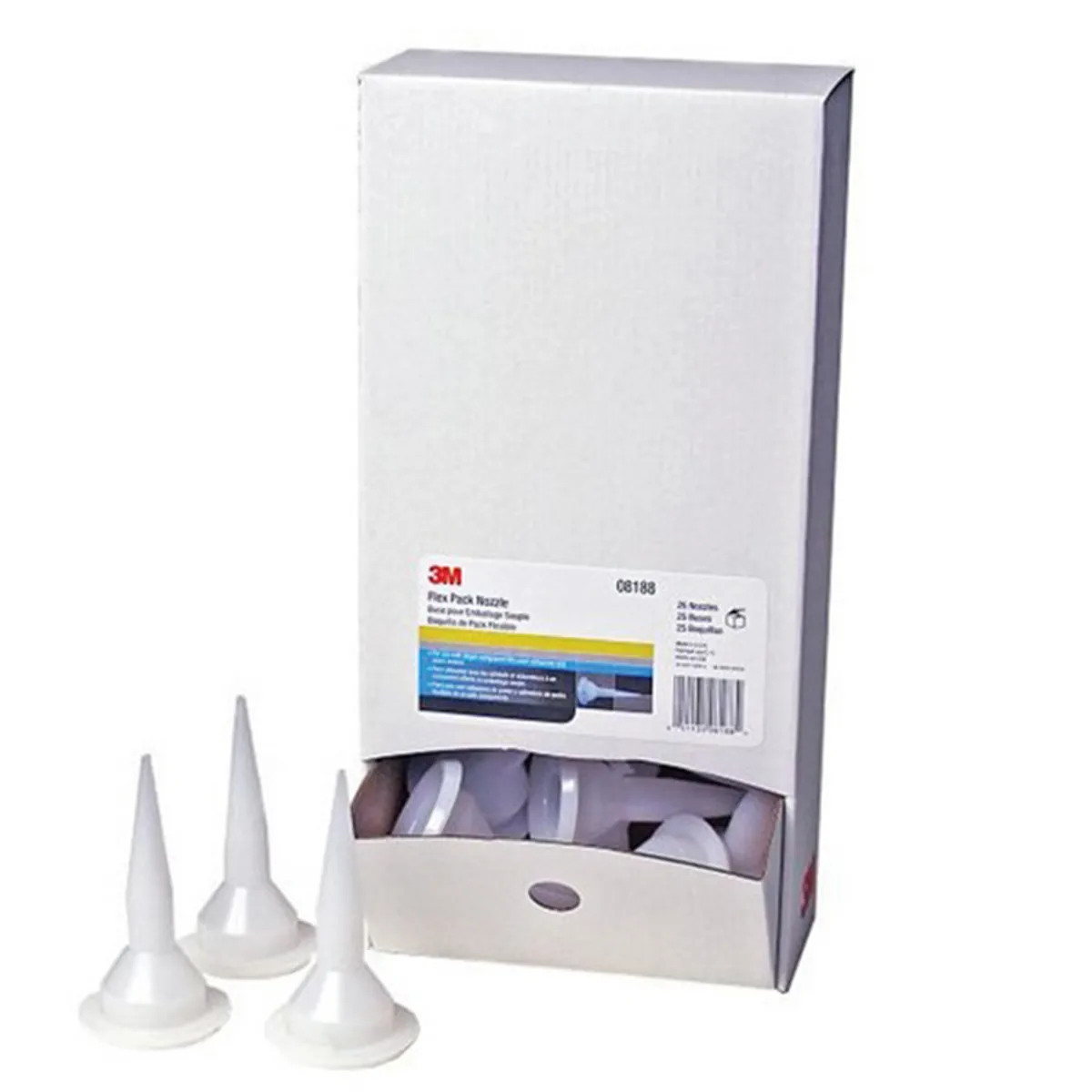 3M 08188 Flex-Pack Nozzle, Plastic, Opaque