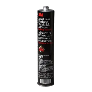 3M 08693 Auto Glass Urethane Windshield Adhesive, 10.5 fl-oz Cartridge, Paste, Black, 1.2, 24 hr Curing