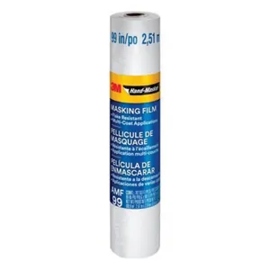 3M Hand-Masker 90040 Advanced Masking Film, 99 in W x 90 ft L, 0.35 mil THK, Transparent