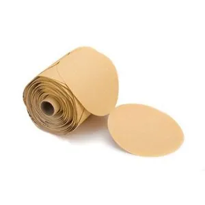 Mirka Abrasives Bulldog Gold 23314080 23 Series Semi-Open Coated Link Roll Sanding Disc, 5 in, P80 Grit, Aluminum Oxide