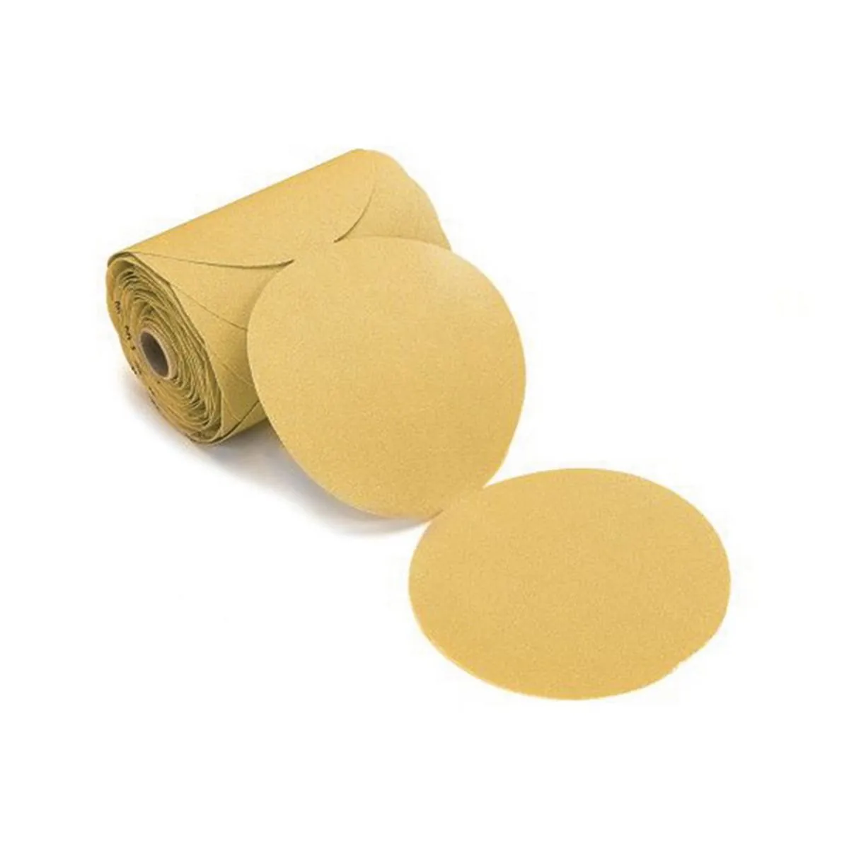 Mirka Abrasives Bulldog Gold 23342080 23 Series Semi-Open Coated Link Roll Sanding Disc, 6 in, P80 Grit, Aluminum Oxide