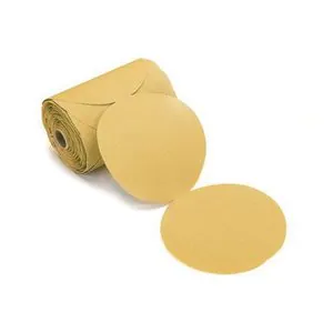 Mirka Abrasives Bulldog Gold 23342180 23 Series Semi-Open Coated Link Roll Sanding Disc, 6 in, P180 Grit, Aluminum Oxide