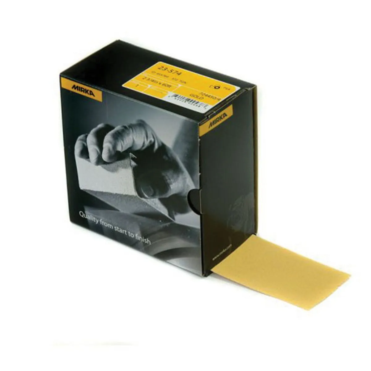 Mirka Abrasives Bulldog Gold 23584180 23 Series Semi-Open Coated Abrasive Sheet Roll, 2-3/4 in W x 40 yd L, P180 Grit