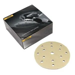 Mirka Abrasives Gold Soft 23645500 23 Series Semi-Open Coated Grip-On Sanding Disc, 6 in, P500 Grit, Aluminum Oxide