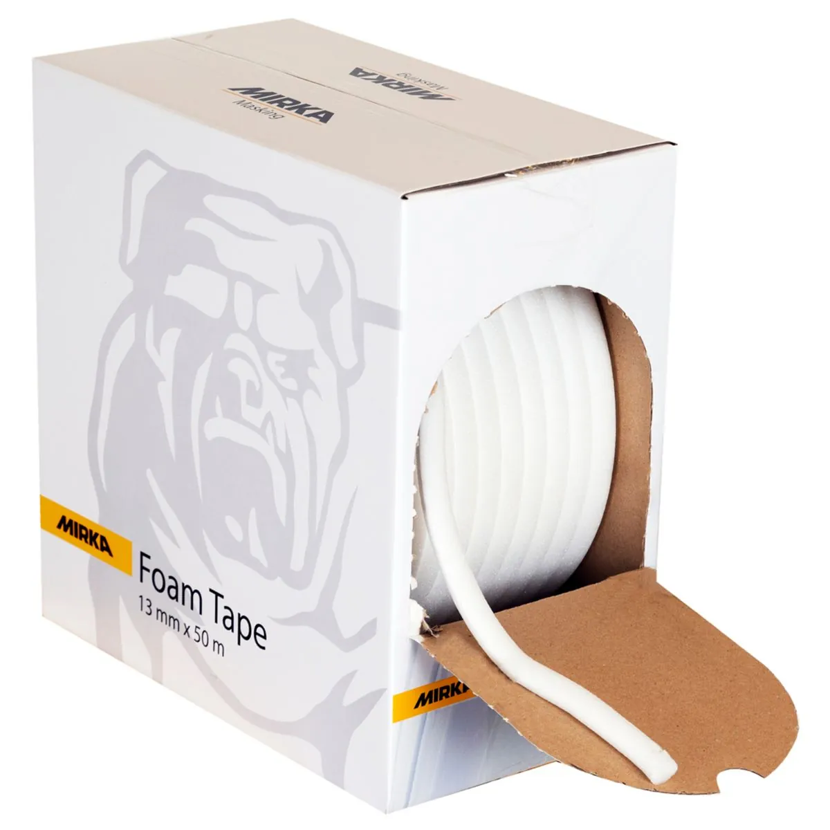 Mirka Abrasives Essentials Foam Masking Tape 0.5"x164', 1/Roll