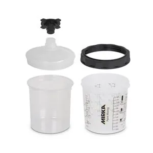 Mirka Abrasives Paint Cup System 400ml, Filter Lid 125&Acirc;�m, 50/Pack