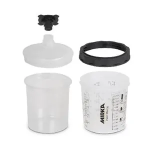 Mirka Abrasives Paint Cup System 850ml, Filter Lid 125&Acirc;�m, 50/Pack