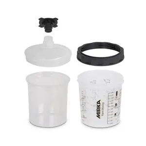 Mirka Abrasives Paint Cup System 180ml, Filter Lid 190&Acirc;�m, 50/Pack