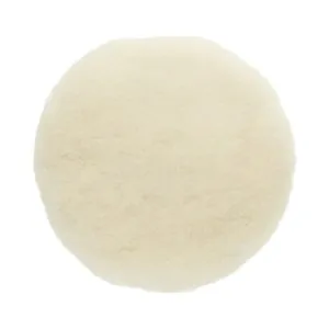 Mirka Abrasives MPADLW-7.5 Polishing Pad, 7-1/2 in Dia, Hook and Loop Attachment, Lambs Wool Pad, White