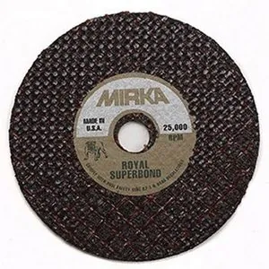 Mirka Abrasives Royal MS-0110 Cut-Off Wheel, 3 in Dia, 1/32 in THK Wheel, 3/8 in Center Hole, 24000 rpm