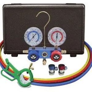 Aluminum 2-Way Manifold Set with 3-in-1 Side Mount Tap Valve