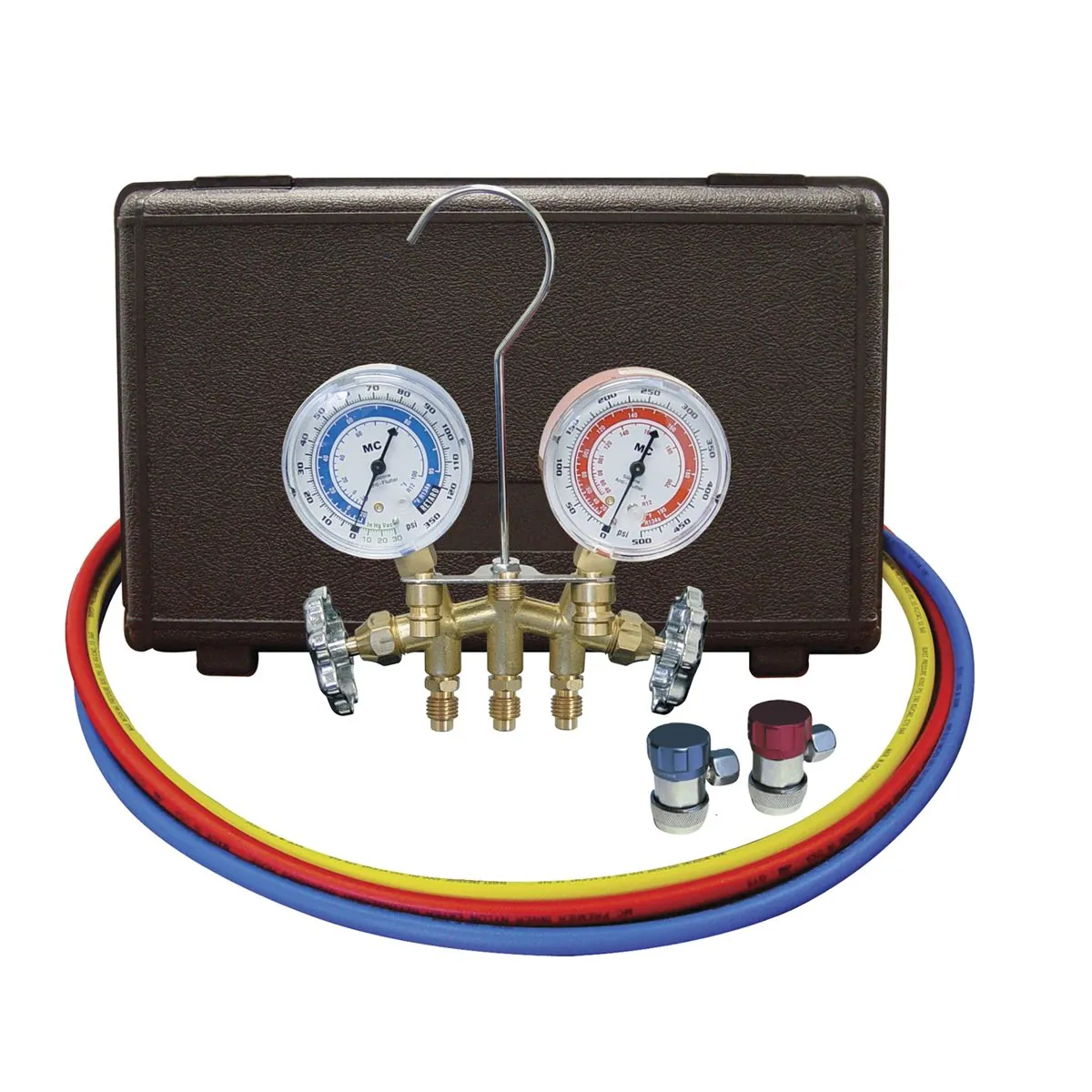 Mastercool R134A BRASS MANIFOLD 60" HOSES