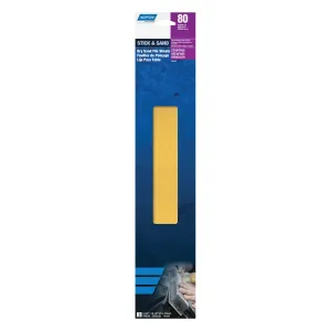 Norton 00322 H290 Series Stick and Sand File Sheet, 2-3/4 in W x 16-1/2 in L, P80 Grit