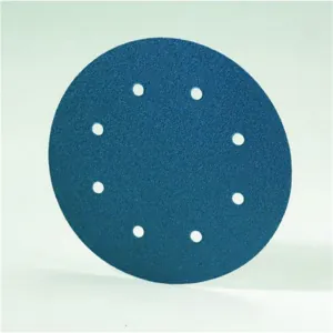 Norton BlueFire 23598 H875 Series Vacuum Sanding Disc, 8 in, 36 Grit, Zirconia Alumina, NorGrip