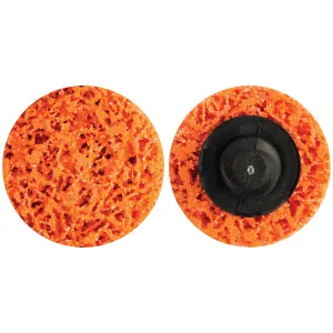 Norton Bear-Tex Blaze Rapid Blend 38632 Non-Woven Quick Change Grinding Disc, 2 in Dia, Orange