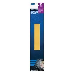 Stick & Sand Dry Sand 2-3/4" x 16-1/2" File Sheet, 40 Coarse Grit