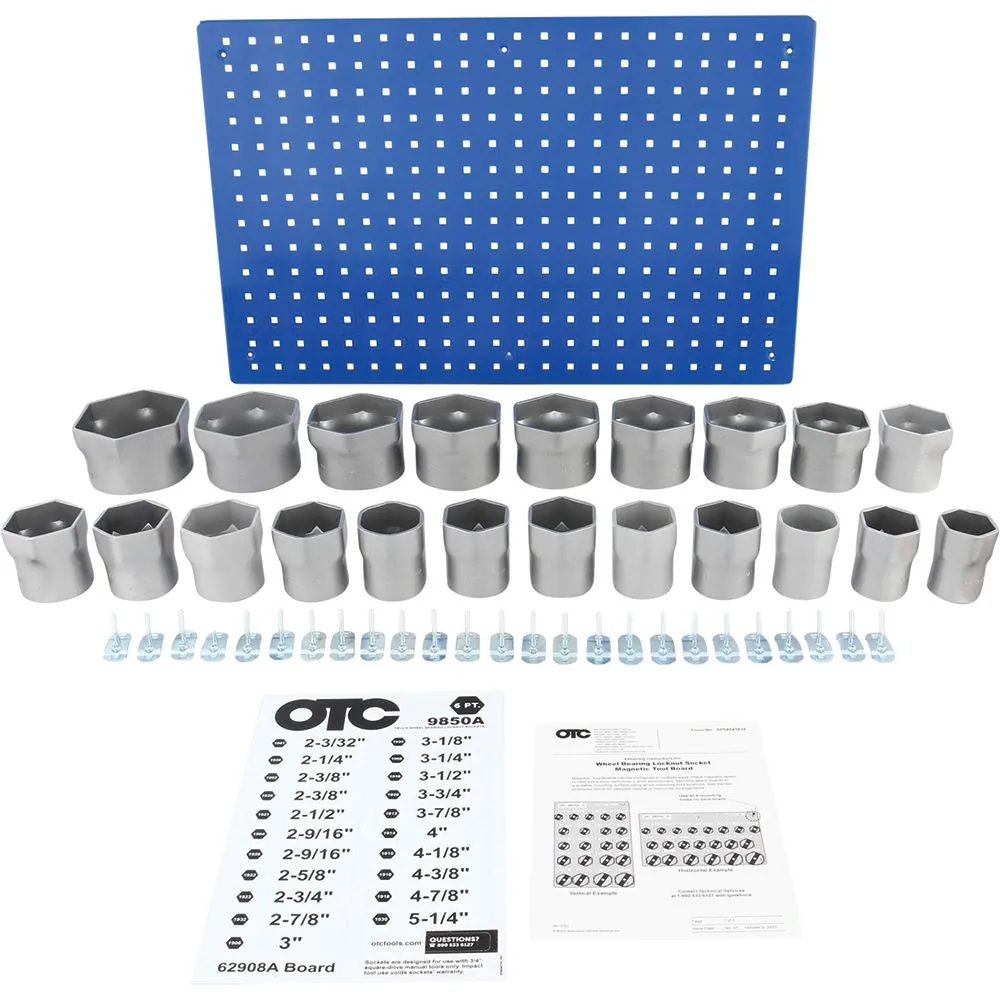 Truck Wheel Bearing Locknut Sockets and Display