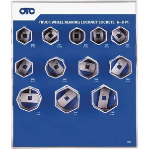 Truck Wheel Bearing Locknut Sockets and Display