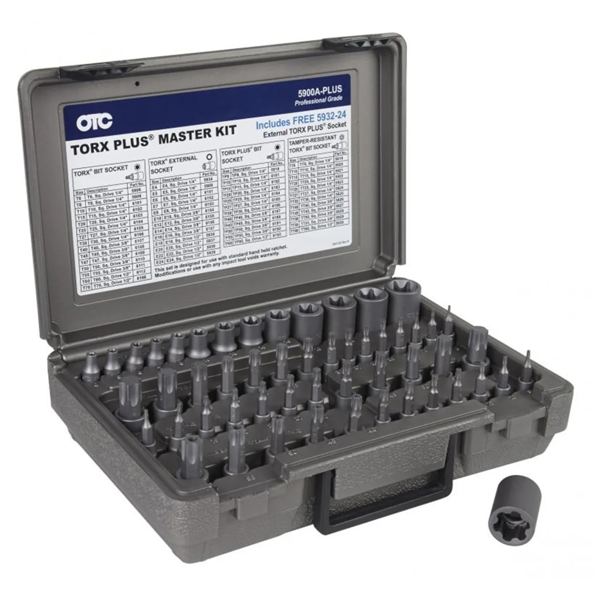OTC Master Torx Bit Socket Set, 53pc.