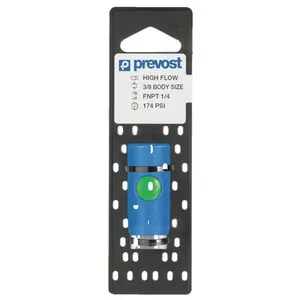 Prevost ERC 071201CP Industrial Interchange Silicone-Free Regular Quick Coupler on Plate, 1/4 in, FNPT, Stainless Steel