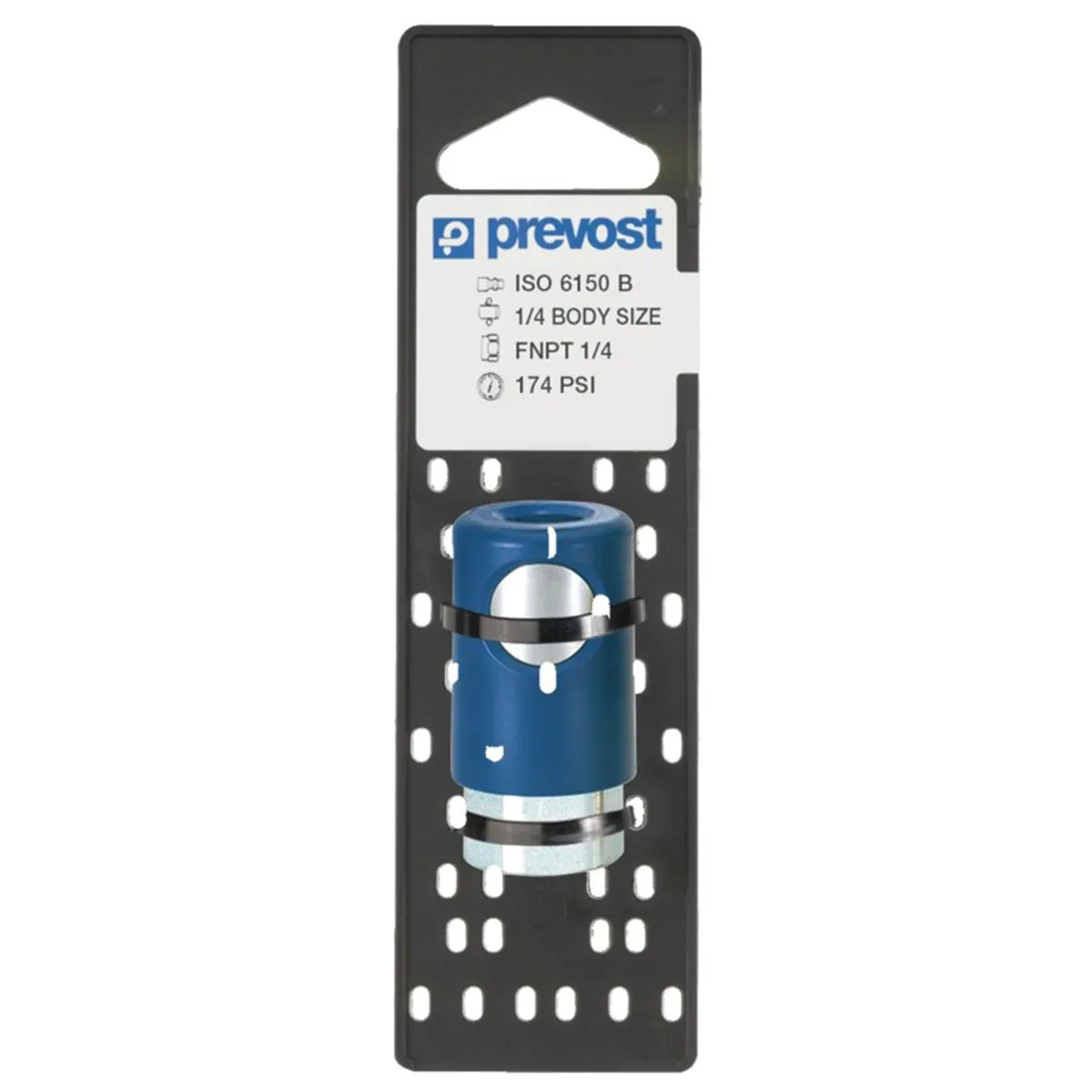 Prevost IRC 061201CP Industrial Interchange Regular Quick Coupler on Plate, 1/4 in, Tapered FNPT, Stainless Steel