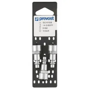 Prevost IRP 066201P3 Industrial Interchange Parallel Plug on Plate, 1/4 in, Tapered FNPT, Treated Steel