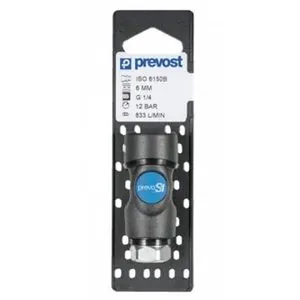 Prevost 1/4 Inch Female NPT PrevoS1 ISI 06 Industrial 1/4 Inch Composite Body Quick Safety Coupler on Plate for Compressed Air