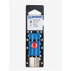 Prevost 1/4 Inch Female NPT URC 06 Automotive Truflate 1/4 Inch Composite Body Coupler on Plate for Compressed Air