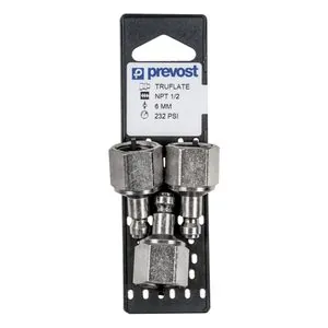 Prevost URP 066201P3 Automotive Interchange Parallel Plug on Plate, 1/4 in, Tapered FNPT, Treated Steel