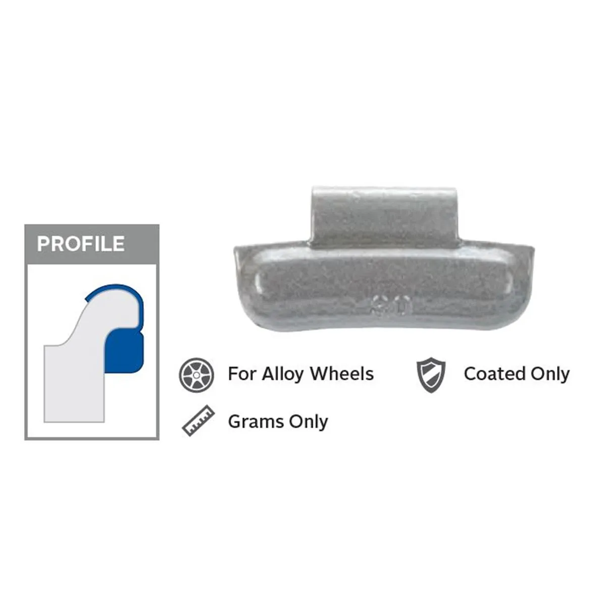 Wegmann Automotive 5 g Lead Coated Clip-on FN Orange Series Wheel Weight (Box of 25)