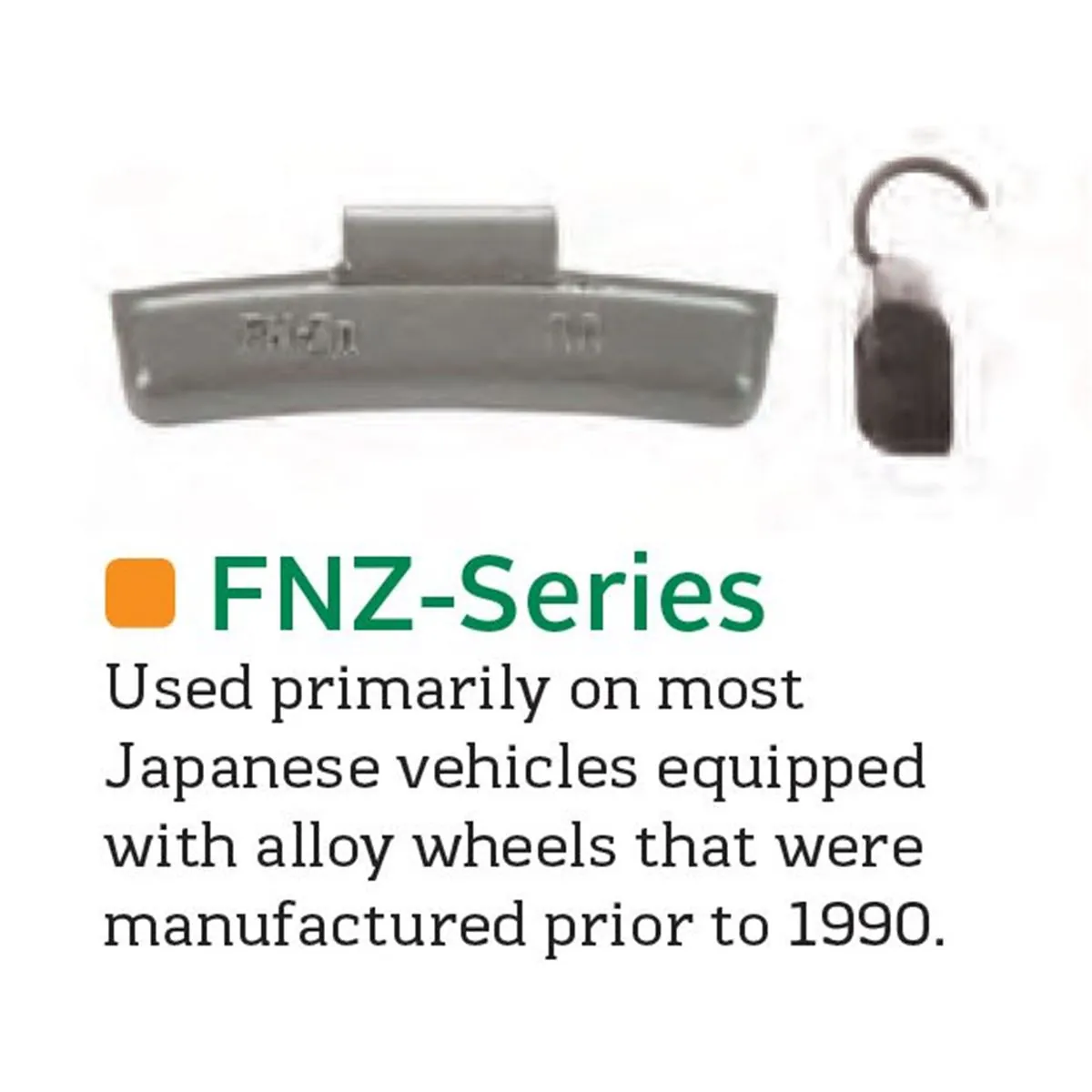 Wegmann Automotive 20 g Zinc Coated Clip-on FNZ Orange Series Wheel Weight (Box of 25)