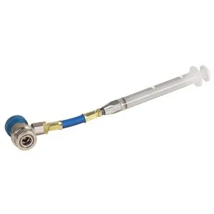 Robinair R-134a oil injector, 1/2" Acme quick coupler