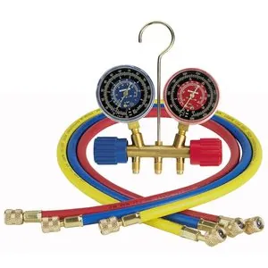 Robinair MANIFOLD GAUGE SET WITH THREE 36" HOSES