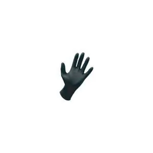 Professional Powder-Free Black Nitrile Disposable Gloves, Large