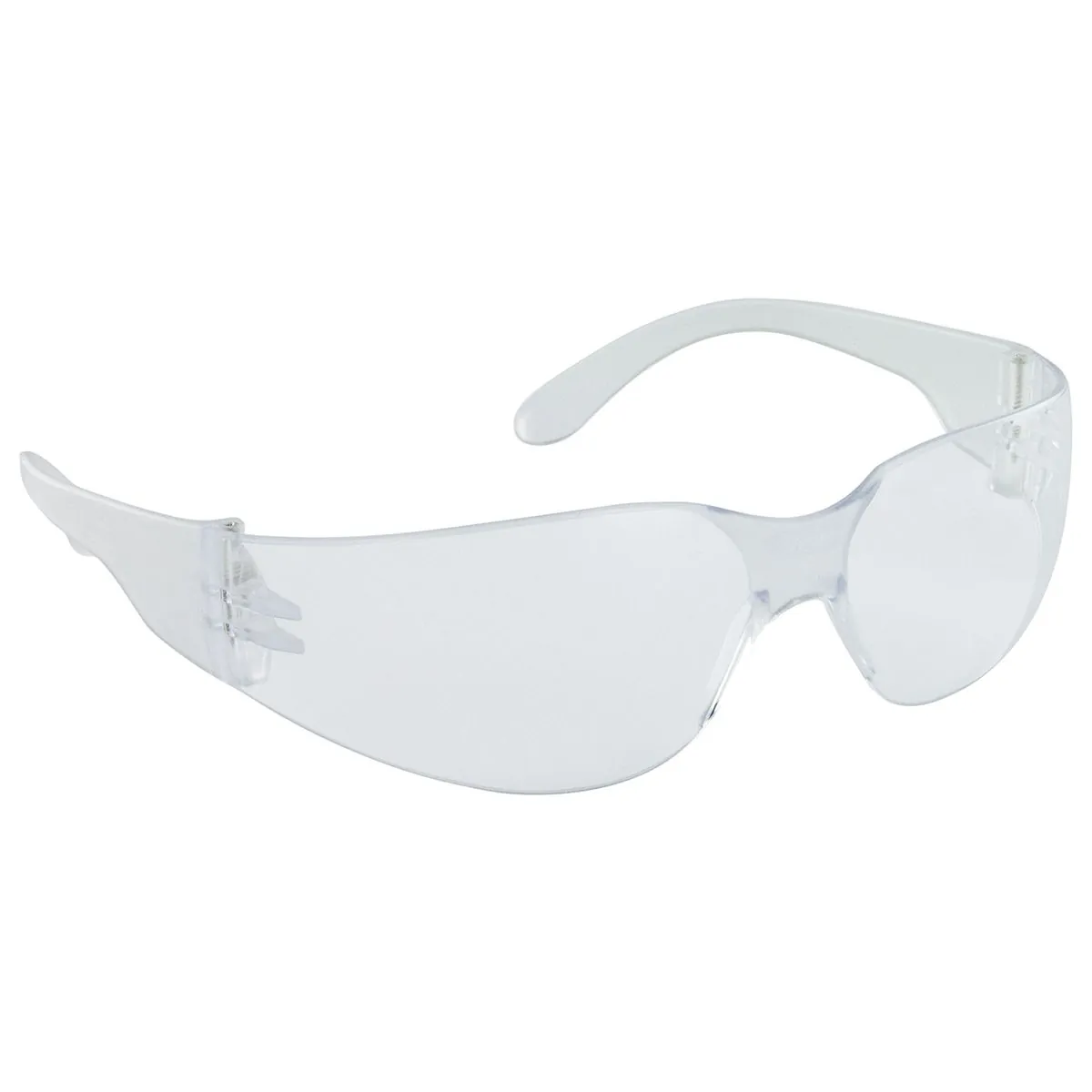 SAS Safety 100-pk of NSX Clear Temple High-Impact Poly Clear Lens Safe Glasses