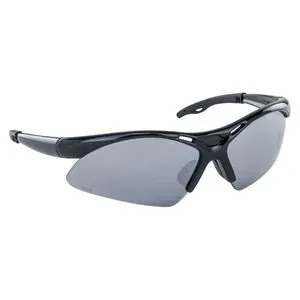SAS Safety Diamondback Safe Glasses w/ Black Frame and Smoke Mirror Lens