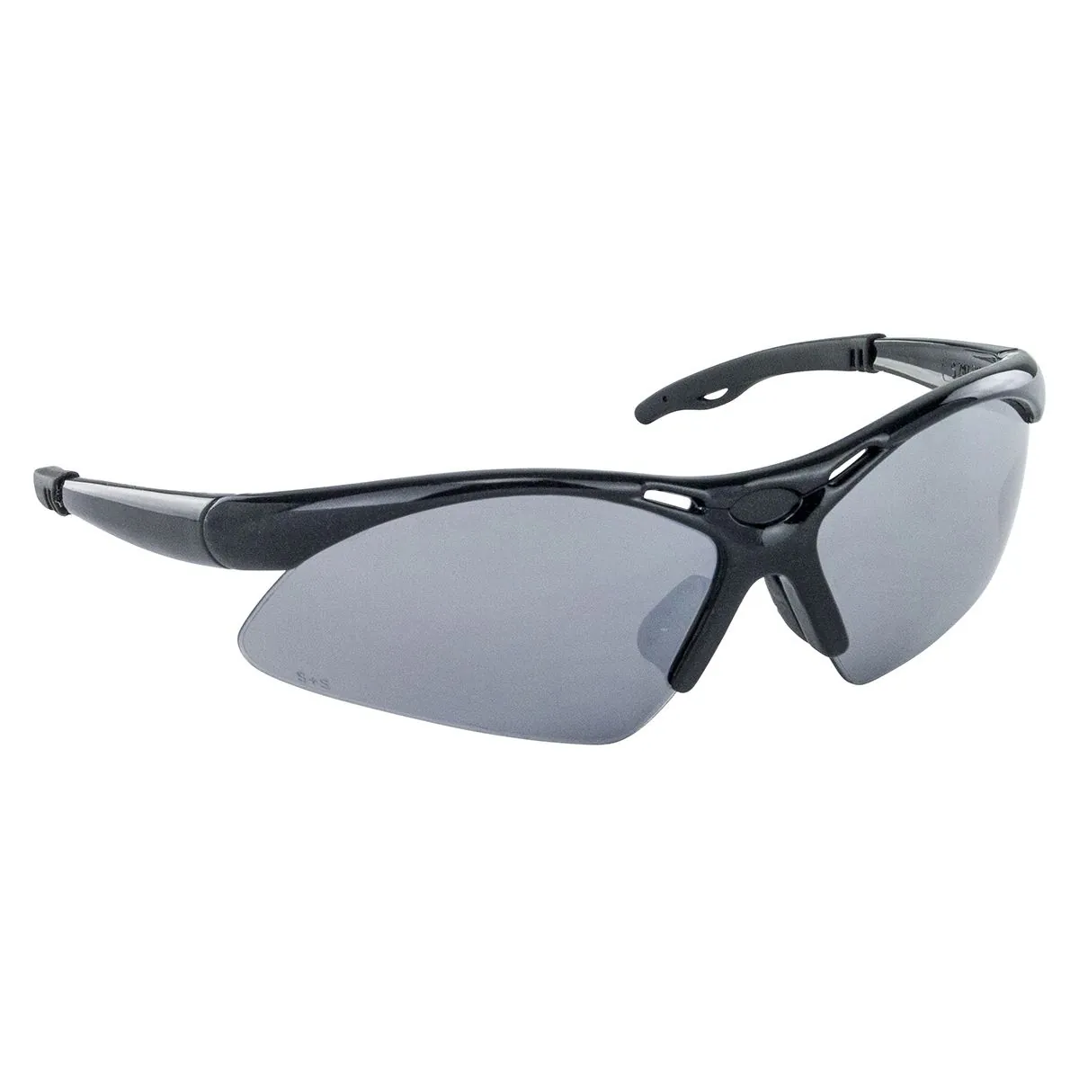SAS Safety Diamondback Safe Glasses w/ Black Frame and Smoke Mirror Lens