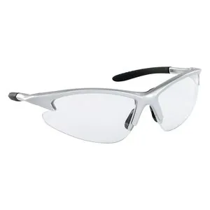 SAS Safety DB2 Safe Glasses w/ Silver Frame and Clear Lens in Polybag
