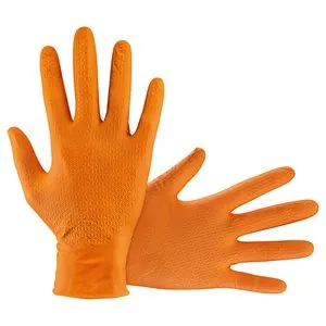 SAS Safety GLOVES NITRILE 7 MIL POWDER FREE XLG ORNG