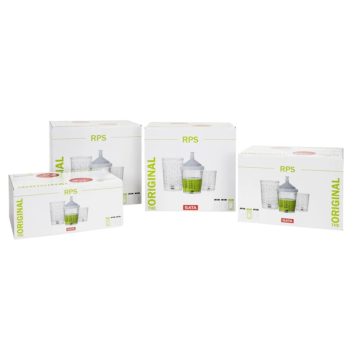 SATA Spray Equipment RPS Cup, 0.3L, Std Lid, 125m Flat Sieve, 50 Pk